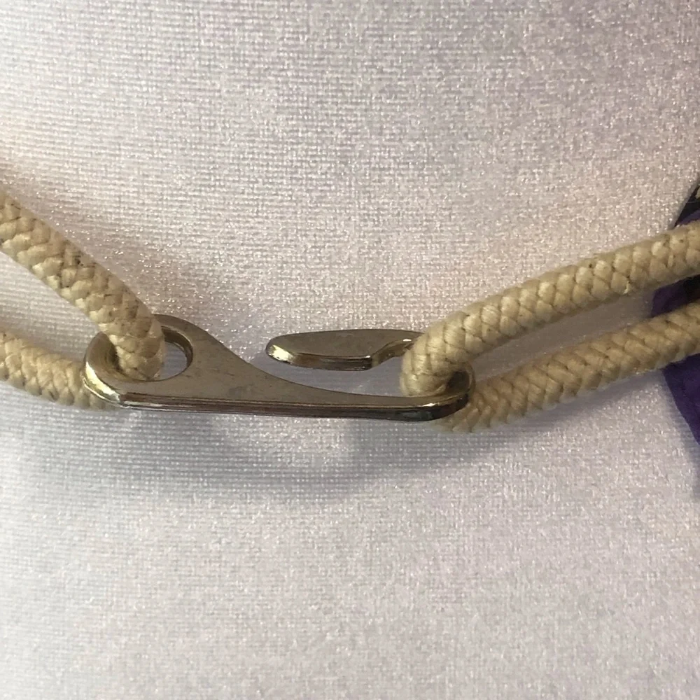 Vintage 80s Macrame Belts Gold Tone and Silver Tone